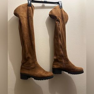 Over the knee wide calf riding boots